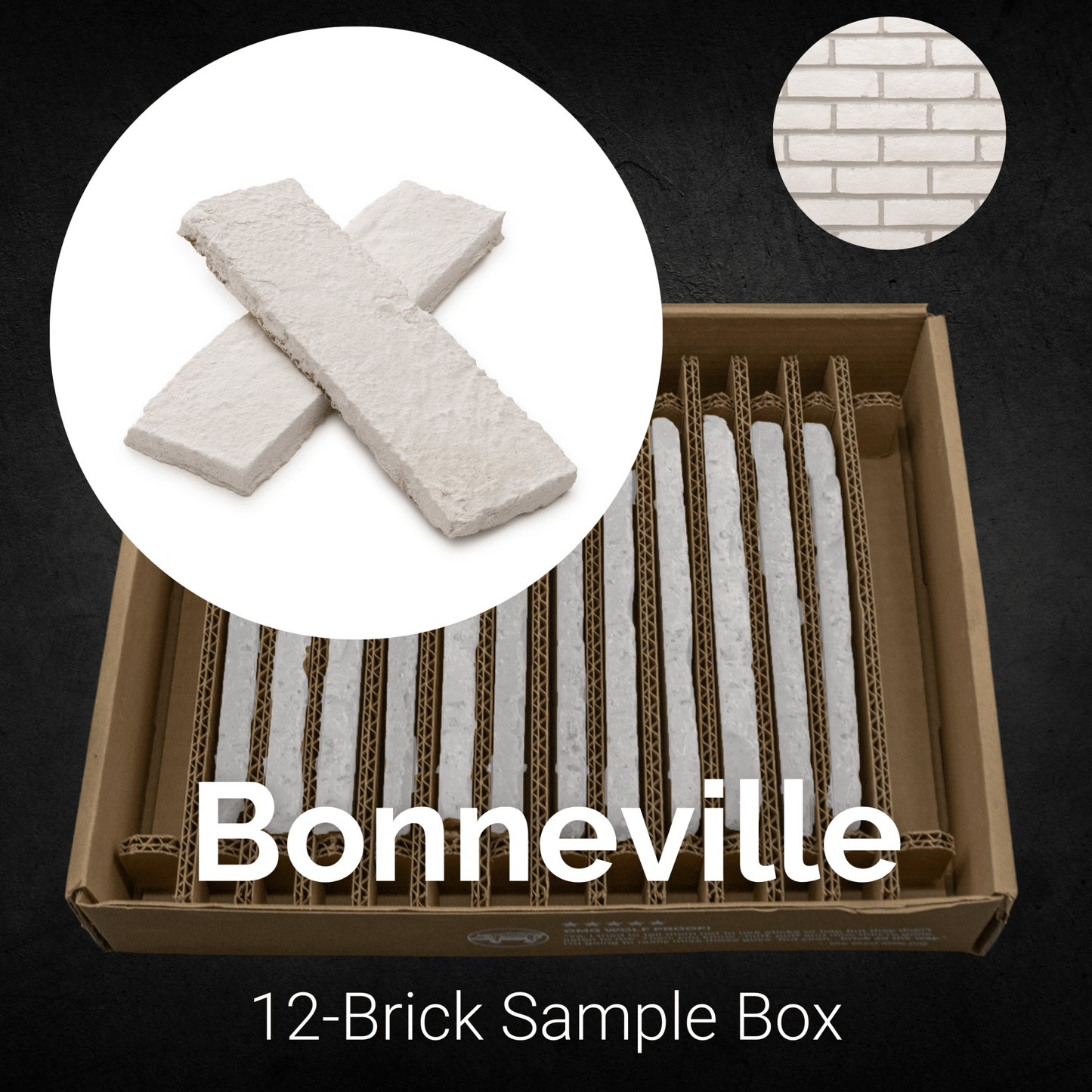 Bonneville Thin Brick Sample Box – 12 Real Clay Bricks -