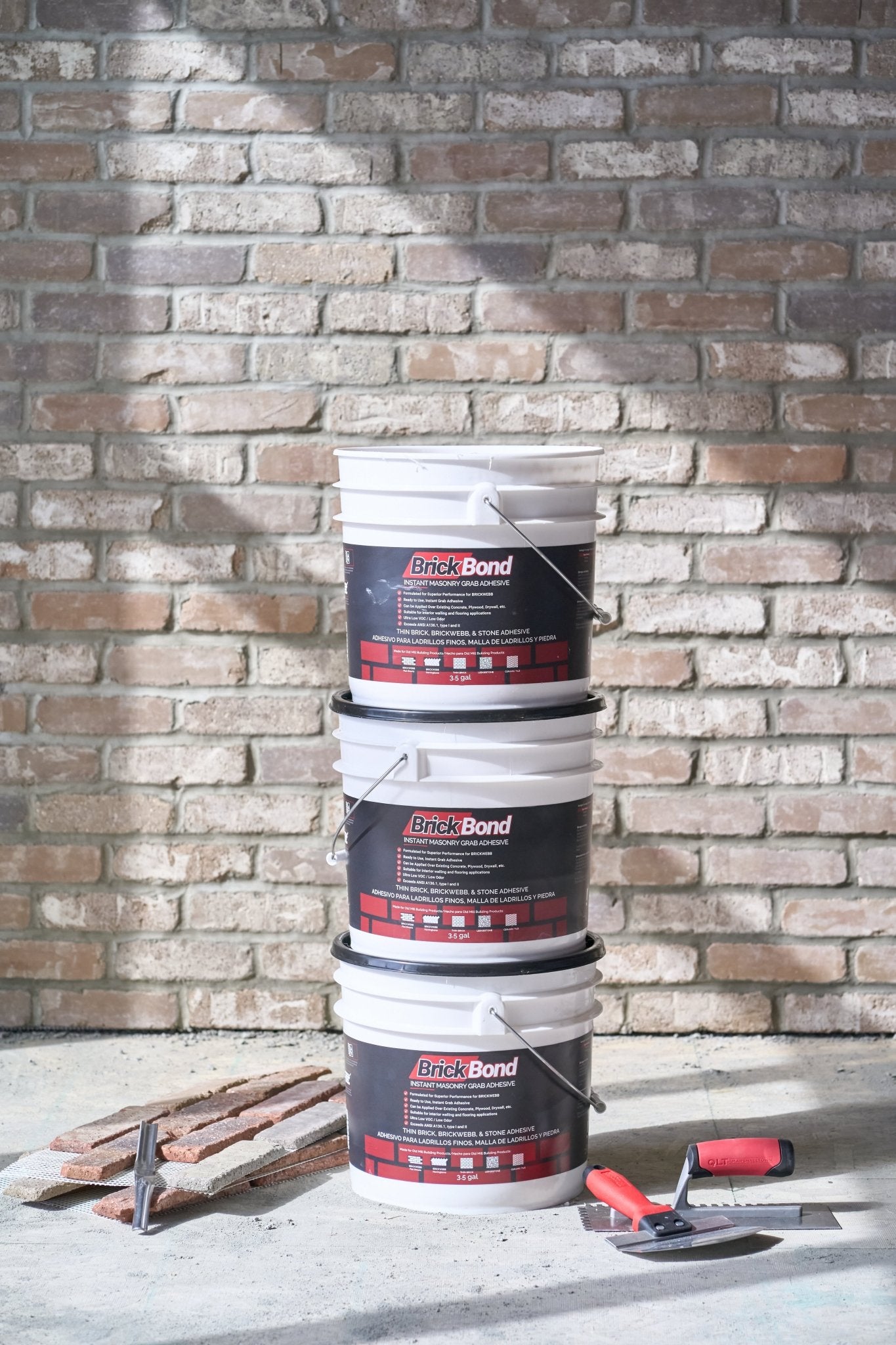 Brick Bond 3.5-Gallon Adhesive – Ready-to-Use for Brick, Stone & Tile