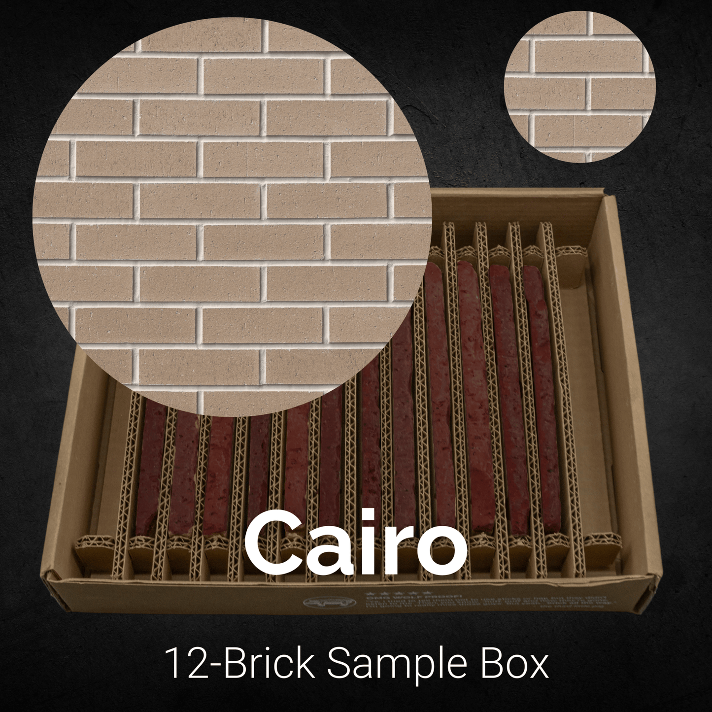 Cairo Thin Brick Sample Box – 12 Real Clay Bricks -
