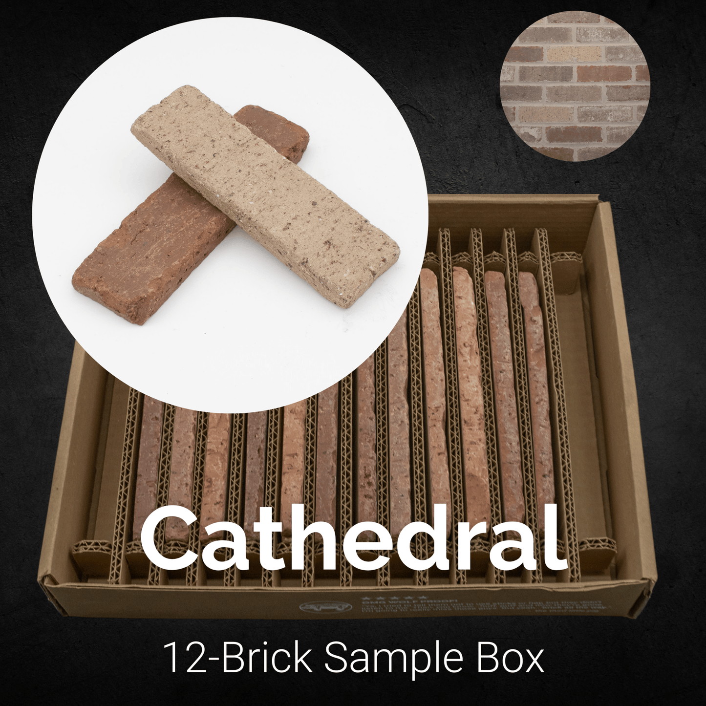Cathedral Thin Brick Sample Box – 12 Real Clay Bricks -