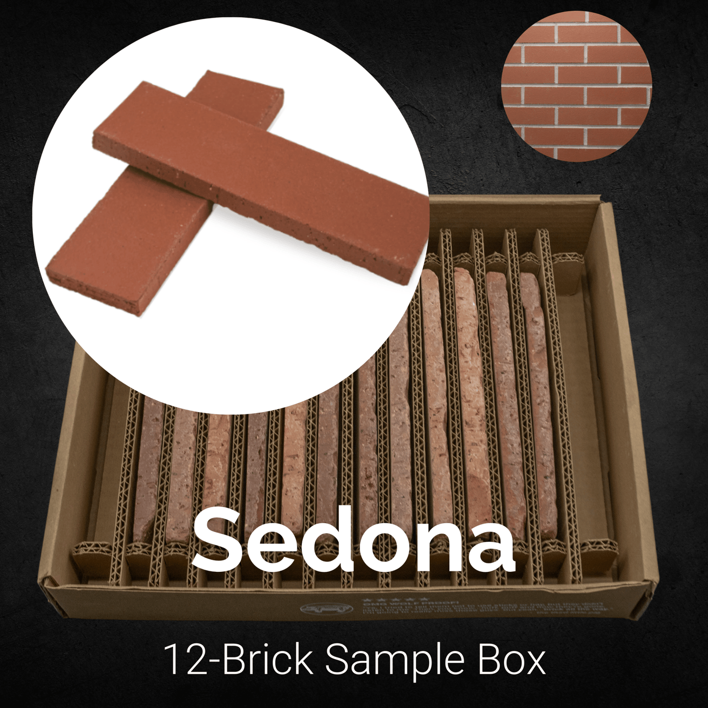 Sedona Thin Brick Sample Box – 12 Real Clay Bricks -