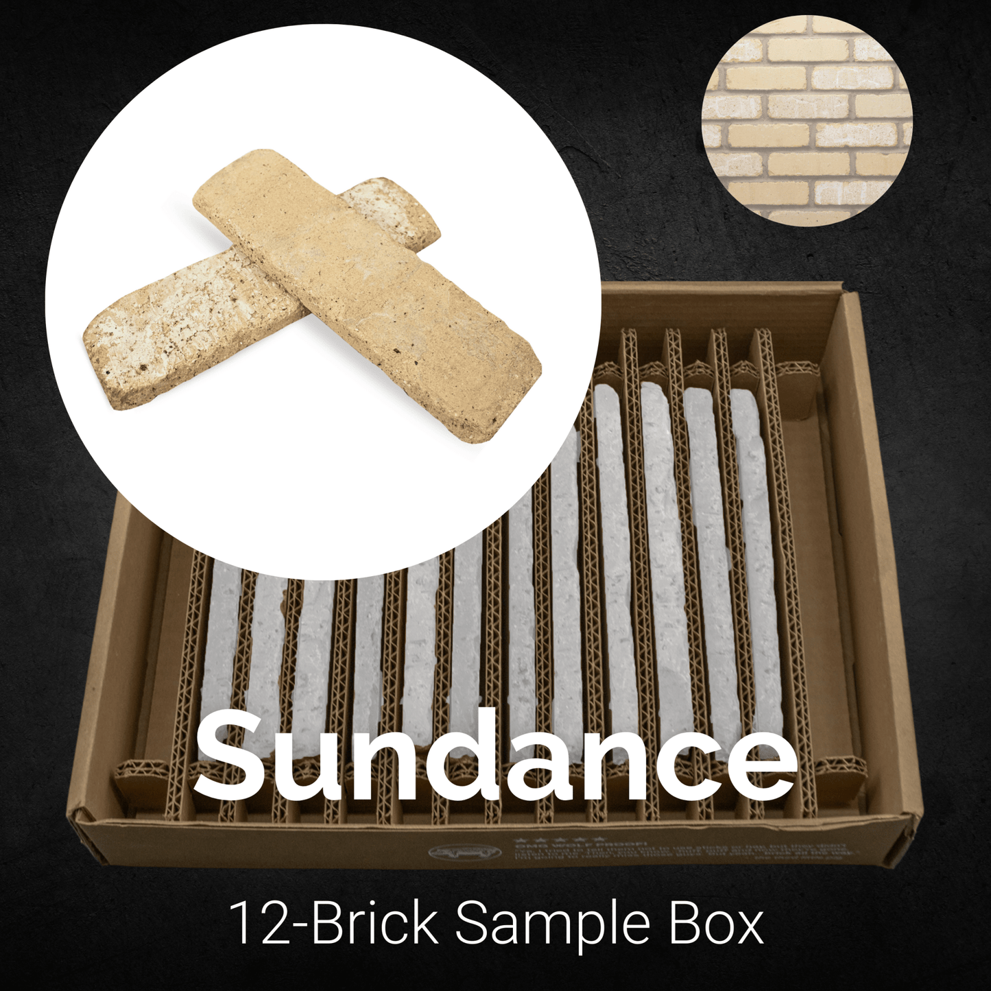 Sundance Thin Brick Sample Box – 12 Real Clay Bricks -