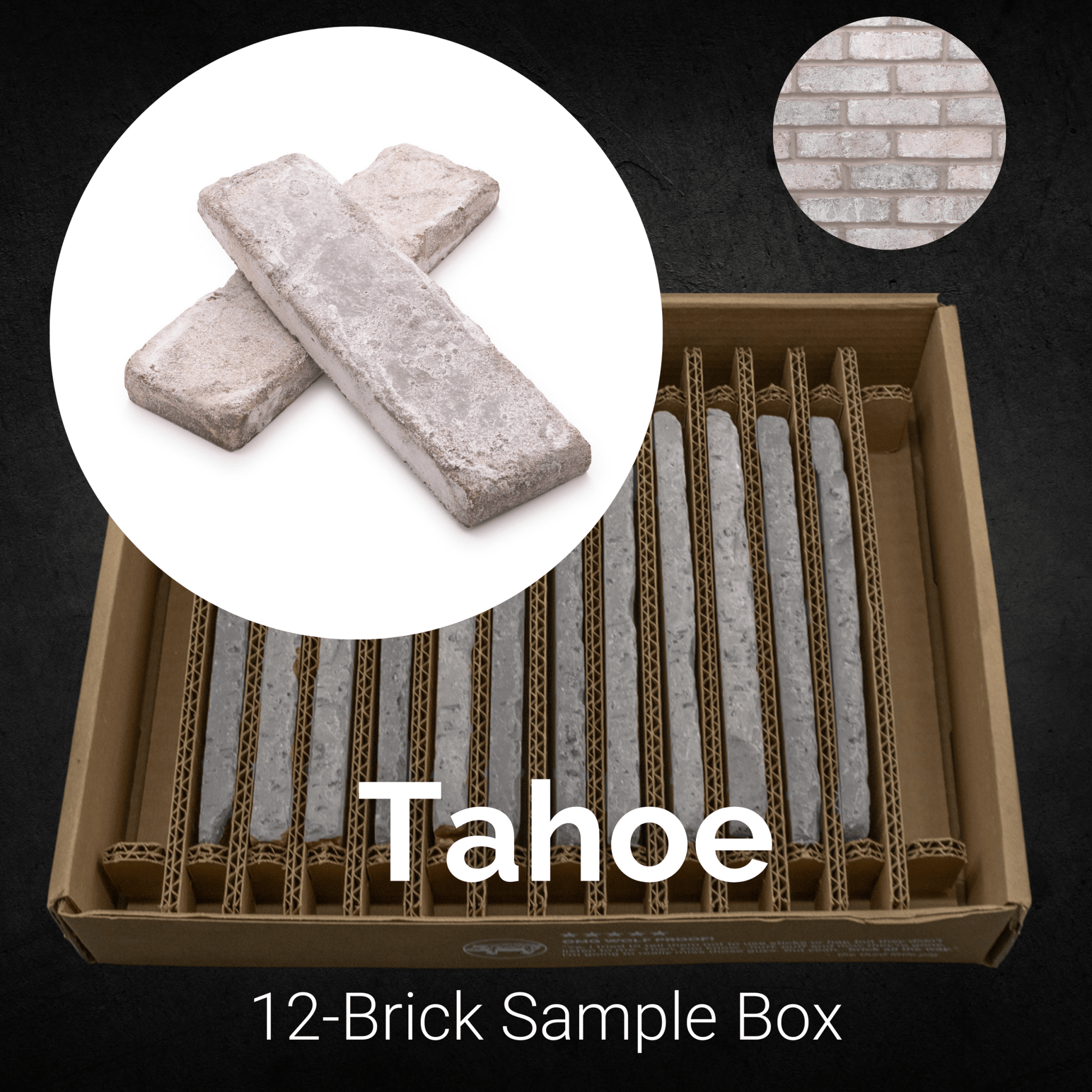 Tahoe Thin Brick Sample Box – 12 Real Clay Bricks -