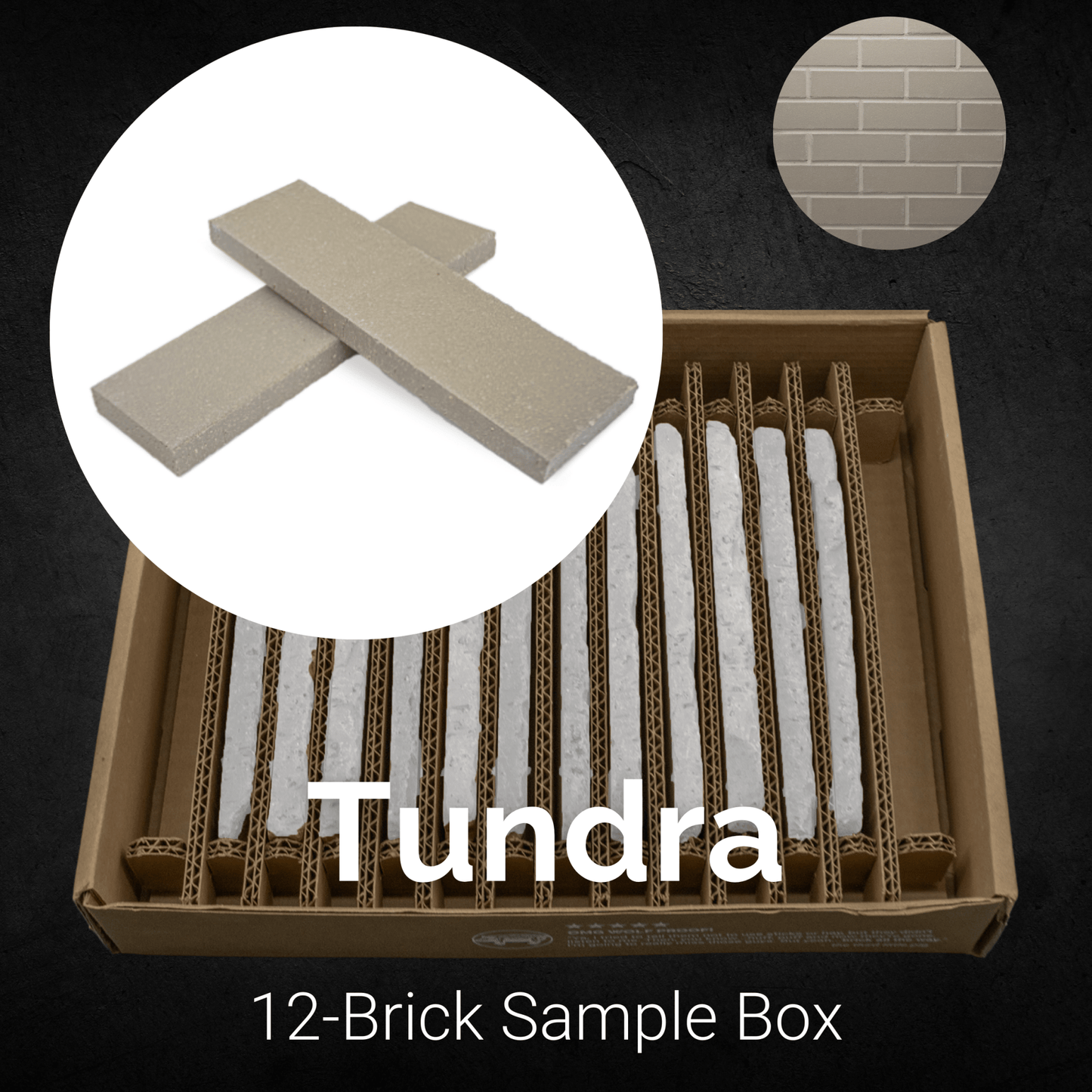 Tundra Thin Brick Sample Box – 12 Real Clay Bricks -