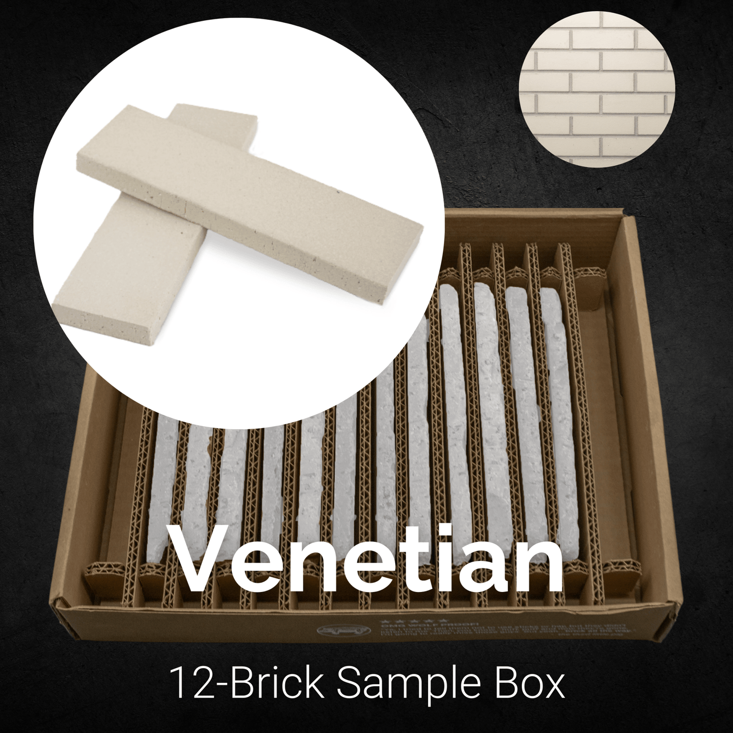 Venetian Thin Brick Sample Box – 12 Real Clay Bricks -