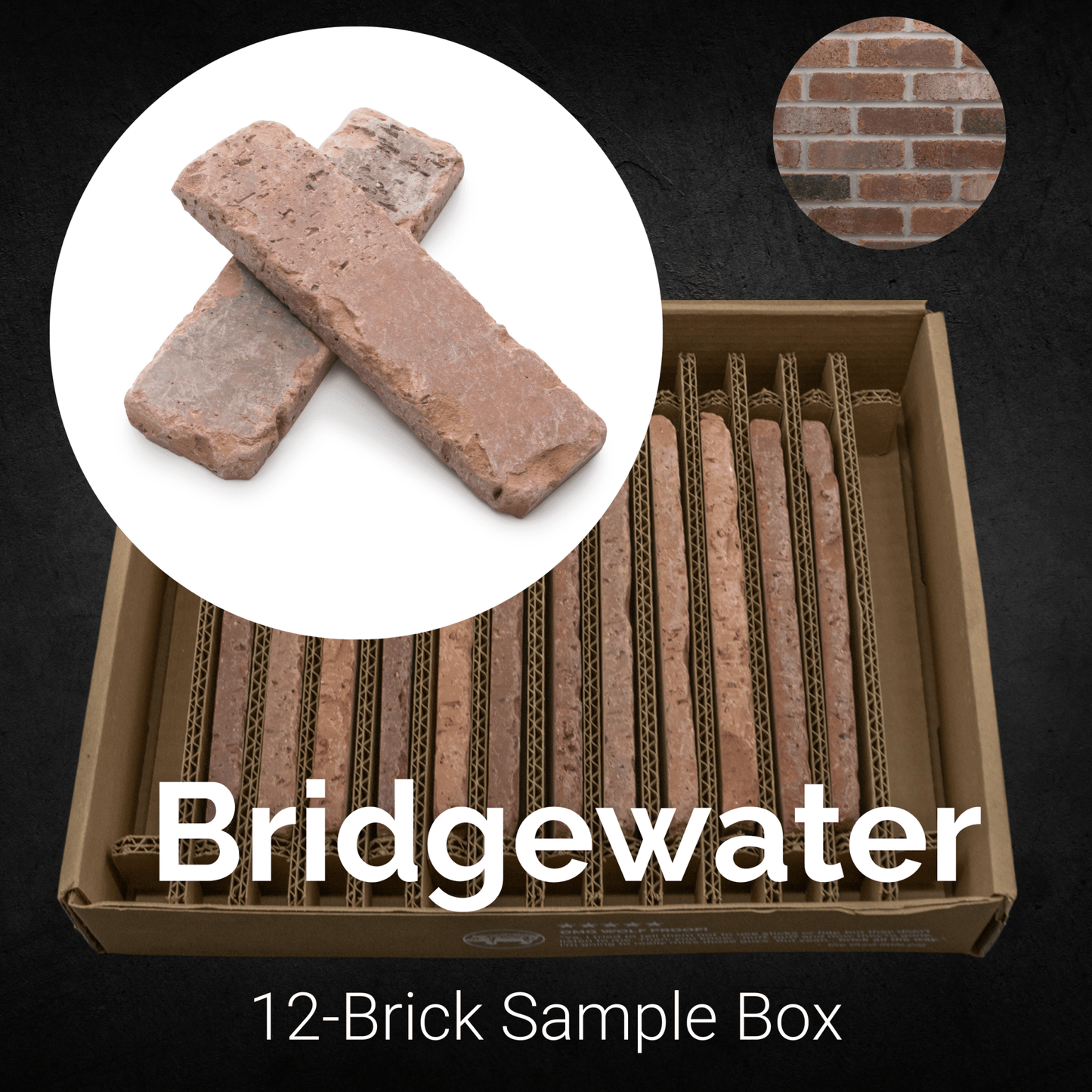 Bridgewater Thin Brick Sample Box – 12 Real Clay Bricks - Bridgewater