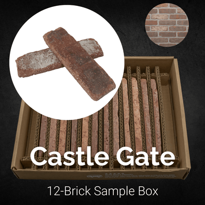 Castle Gate Thin Brick Sample Box – 12 Real Clay Bricks - 