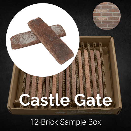 Castle Gate Thin Brick Sample Box – 12 Real Clay Bricks - 