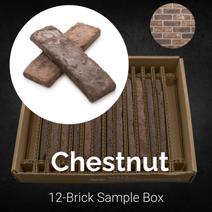 Chestnut Thin Brick Sample Box – 12 Real Clay Bricks - 