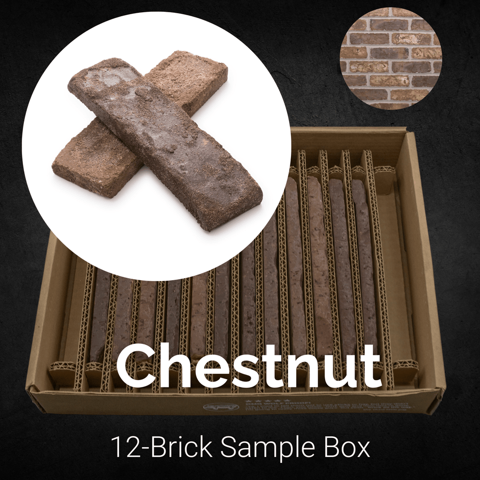 Chestnut Thin Brick Sample Box - Real Clay Bricks Collection – Old Mill ...