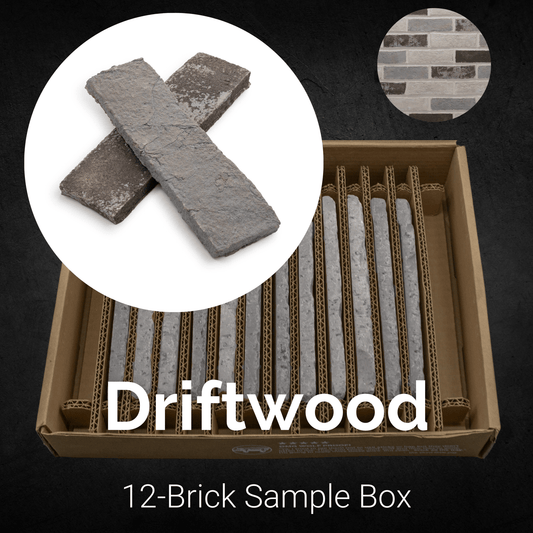 Driftwood Thin Brick Sample Box – 12 Real Clay Bricks - 