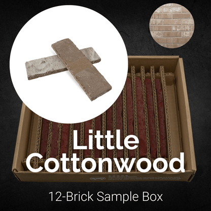 Little Cottonwood Thin Brick Sample Box – 12 Real Clay Bricks - 