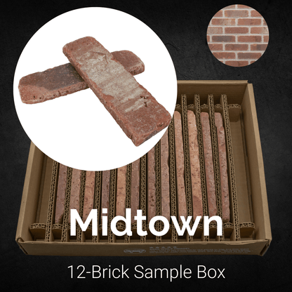 Midtown Thin Brick Sample Box – 12 Real Clay Bricks - 