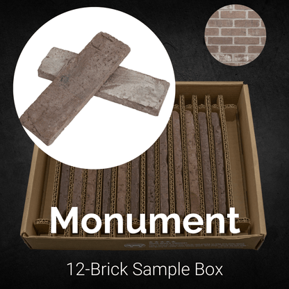 Monument Thin Brick Sample Box – 12 Real Clay Bricks - 