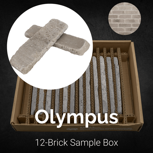 Olympus Thin Brick Sample Box – 12 Real Clay Bricks - 