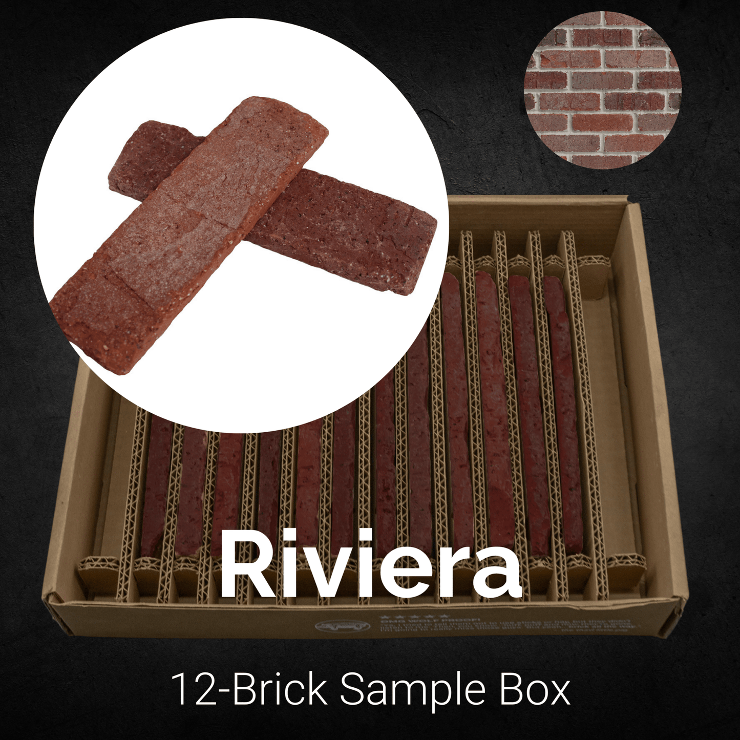 Riviera Thin Brick Sample Box – 12 Real Clay Bricks - 