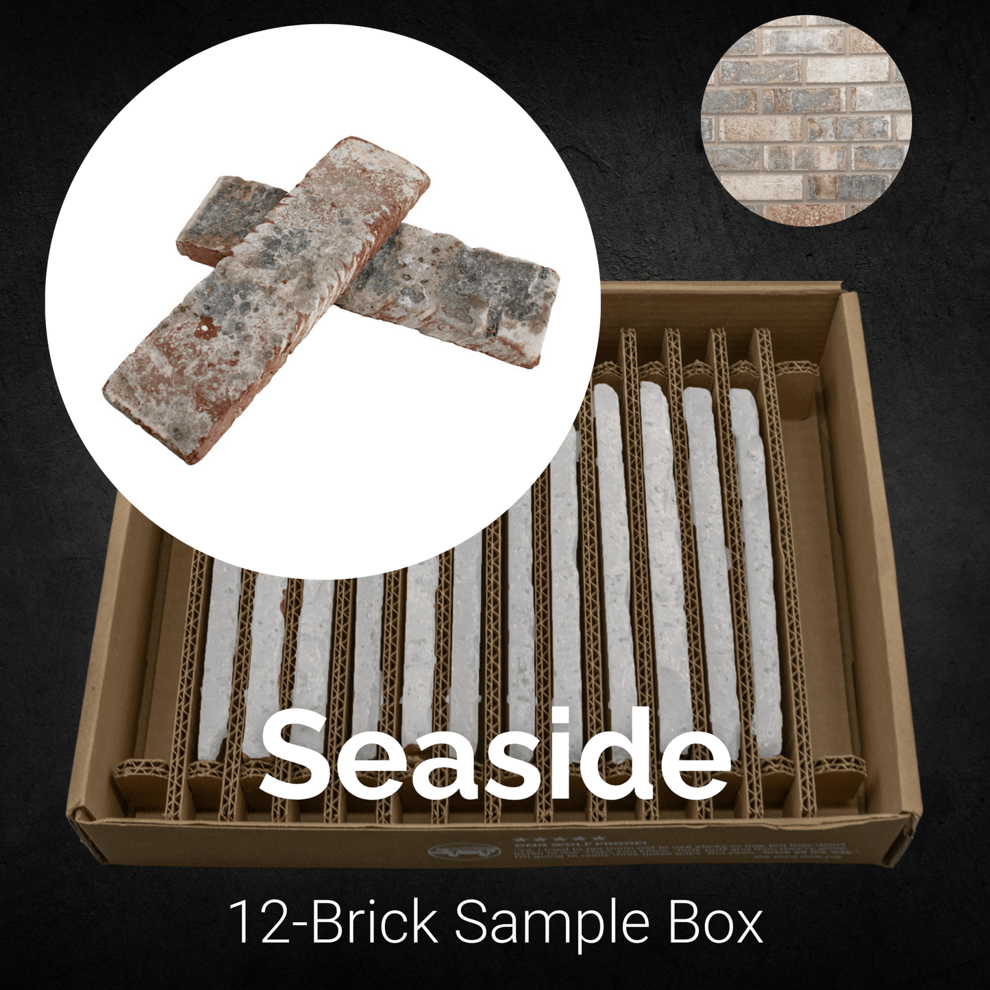 Seaside Thin Brick Sample Box – 12 Real Clay Bricks - 