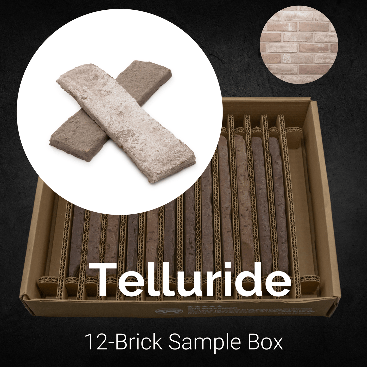 Telluride Thin Brick Sample Box – 12 Real Clay Bricks - 